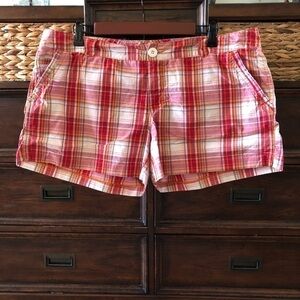Bailey’s Point red cotton plaid 90's shorts in size 17